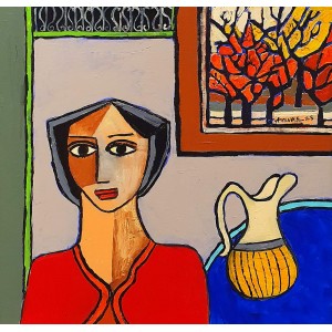 Anwar Maqsood, 24 x 24 Inch, Acrylic on Canvas, Figurative Painting, AC-AWM-038